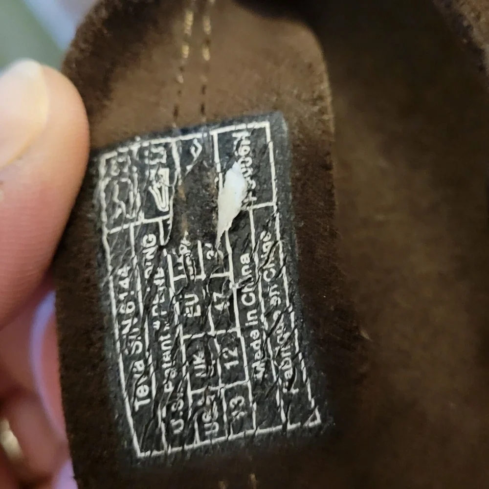 Teva Sandals Flip Flops Men Size 13 M Brown Leather Upper